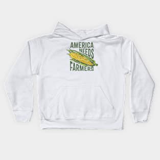 america needs farmers Kids Hoodie